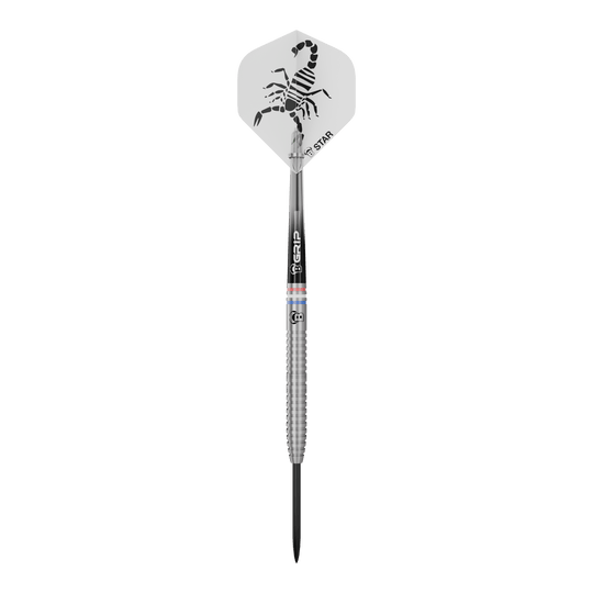 Bulls Challenger Kendji Steinbach Steeldarts - 23g Das Bild zeigt Bulls Challenger Kendji Steinbach Steeldarts - 23g. Diese Steeldarts bieten Präzision und Qualität im Spiel.