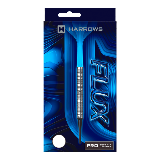 Harrows Flux Softdarts - 20g Harrows Flux Softdarts mit 20g sind abgebildet. Die Darts sind hell und modern geformt.