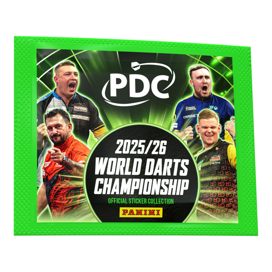 Panini PDC World Darts Championship 2025/26 - Stickerpakket Panini PDC World Darts Championship 2025/26 - Sticker Pack. Dieses Stickerpaket ist Teil der offiziellen Panini-Sammelkollektion.
