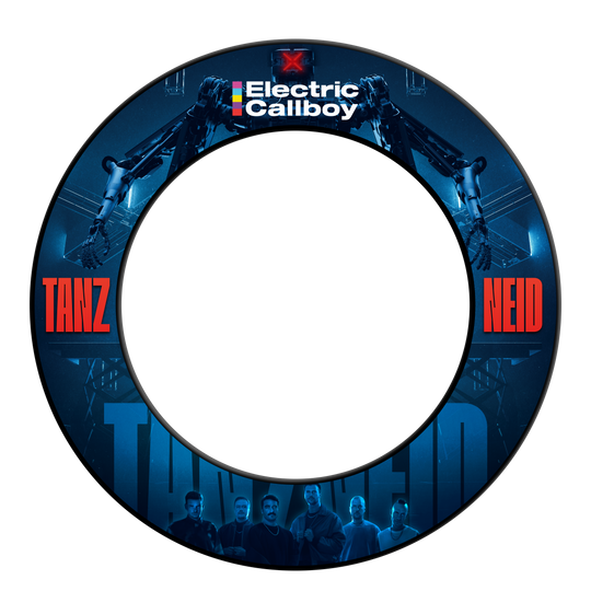 Das Bild zeigt vermutlich das Produkt 'EC01 Electric Callboy Tanzneid Dartboard Surround 2'. Es handelt sich um ein Zubehör für Dartboards.