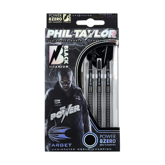 Target Phil Taylor Power 8zero Zwart Titanium Softdarts - 19g