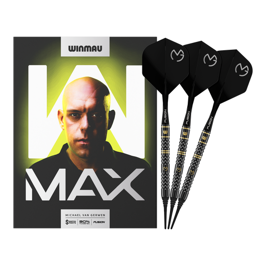 Winmau Michael Van Gerwen W-MAX zachte dartpijlen - 18g Winmau Michael Van Gerwen W-MAX zachte dartpijlen - 18g
