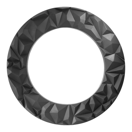 Precise 180 3D Dartboard Surround Subterra - Grafiet Hier ist das Precise 180 3D Dartboard Surround Subterra - Graphite abgebildet. Das Produkt bietet Schutz für die Wand hinter dem Dartboard.