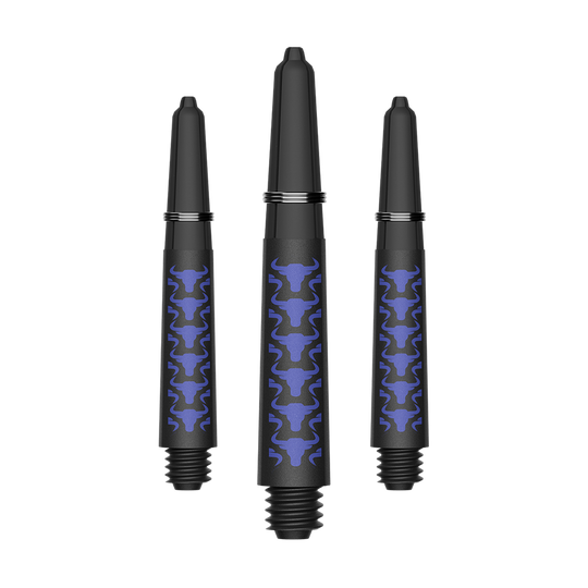 Bulls NL Capo Carbon shafts - Blauw Zu sehen sind BullsNL Capo Carbon Shafts in Blau, Größe Short 34mm. Das Produkt ist ein Set aus Kohlefaser-Dartschäften.