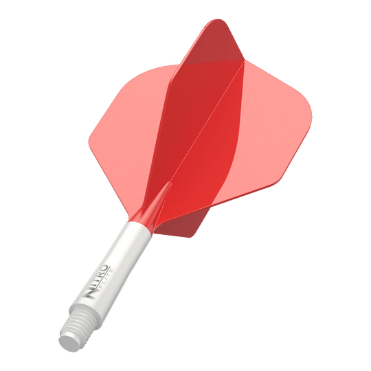 Red Dragon Nitroflite - Witte Schacht Rode No2 Vluchten Dieses Bild zeigt einen Red Dragon Nitro Flite Dart Flight in Weiß und Rot, No2, Short (22mm). Es handelt sich um ein Zubehörteil für Darts, das die Flugeigenschaften verbessert.
