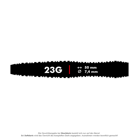 Shot ZEN Scallop Turbo Point stalen dartpijlen - 23 g Gezeigt wird der Shot ZEN Scallop Turbo Point Steeldart mit einem Gewicht von 23 Gramm. Dieser Steeldart eignet sich gut für ambitionierte Dartspieler.