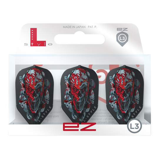 Diese Abbildung zeigt L-Style Ryan Searle Signature V4 Black L3EZ Flights. Die Dartflights zeichnen sich durch ein elegantes, schwarzes Design aus.