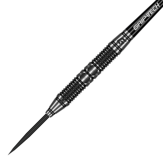 GOAT Halter Stalen Darts Abgebildet ist das Produkt GOAT Dumbbell Steeldarts. Diese Steeldarts zeichnen sich durch eine spezielle Form aus.