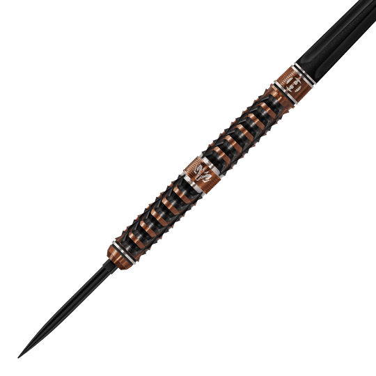 Harrows Wolfram Trinity Quick Point Steeldarts sind auf diesem Bild abgebildet. Diese Steeldarts sind für präzises Dartspiel konzipiert.