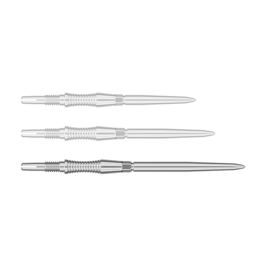 Target Swiss Point Dartpunten Signature RST - Zilver Dargestellt ist eine Dartspitze mit dem Dateinamen '340302_Target_Swiss_Point_Dartspitzen_Signature_RST_Silber_42mm_1'. Zu sehen ist eine silberne Dartspitze mit 42mm Länge.