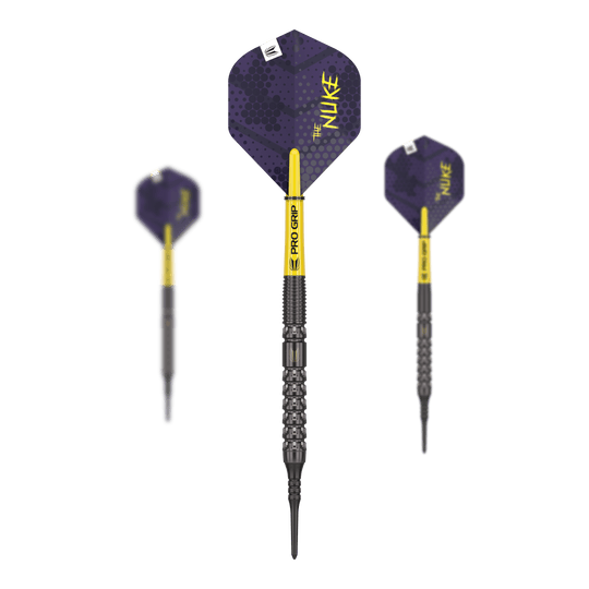 Target Luke Littler GEN1 Soft Darts - 19g Das Bild zeigt ein Set von Softdarts. Der Dateiname ist '210324_Target_Luke_Littler_GEN1_Softdarts_1Set_(1)'.