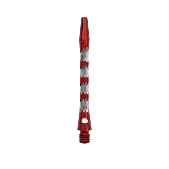 Bulls NL Minor aluminium shafts - rood - 46 mm Bulls NL Minor Aluminium Shafts in Rot, 46 mm lang. Das Bild zeigt einen roten Aluminiumschaft für Dartpfeile.
