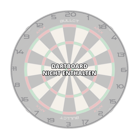 Hier ist ein weiteres Bild eines grauen Zahlenrings für ein Dartboard zu sehen. Der Dateiname lautet BT1000110_Bullet_Dartboard_Zahlenring_Grau_3.