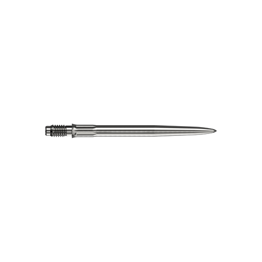 Mission R2.5 Rapid Point SM1 Dartpunten - Zilver Mehrere silberne Dartspitzen sind dargestellt. Es handelt sich um Mission R25 Rapid Point SM1 Dartspitzen mit 30mm Länge.