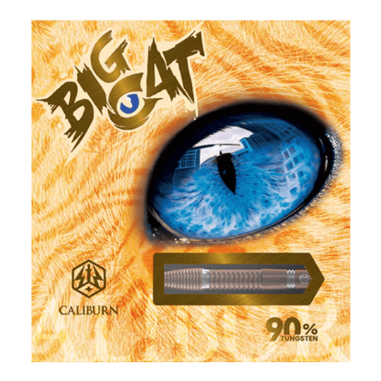 Caliburn Big Cats Lion stalen dartpijlen Das Bild zeigt einen Steeldart aus der Serie Caliburn Big Cats Lion. Der Dart ist detailliert und deutlich dargestellt.