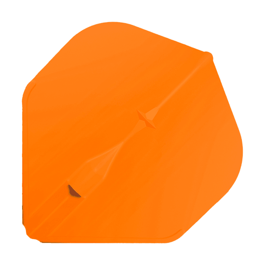 L-Style Champagne L1EZ Standaard Vluchten Das Bild zeigt ein orangefarbenes Dart-Flight in Standardform. Es handelt sich um das Produkt "L-Style Champagne L1EZ Standard Flights".