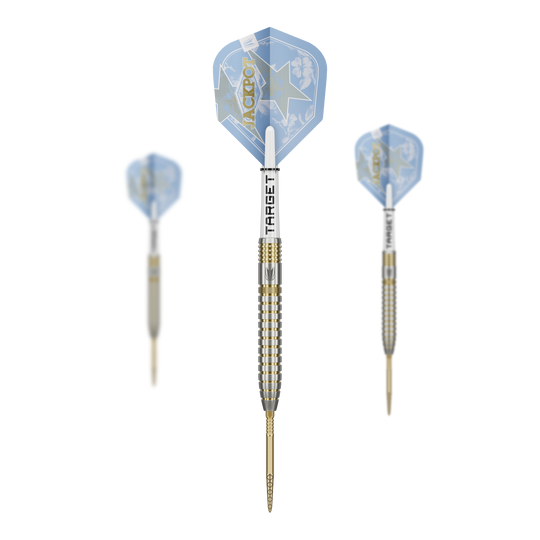 Targetwit Adrian Lewis Showdown Swiss Points Steeldarts Zu sehen sind die Target Adrian Lewis Showdown Swiss Points Steeldarts. Es handelt sich um hochwertige Darts mit Swiss Points Spitzen.