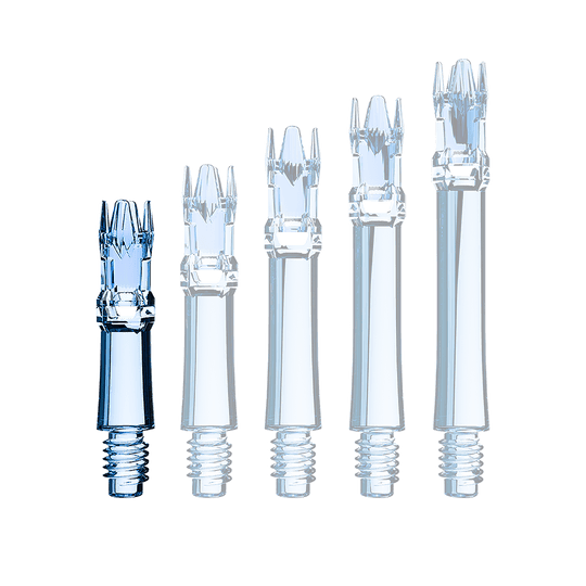 L-Style L-System vervangingsschachten - Helderblauw Eine transparente blaue Ersatzshaft ist im Bild. Die Shaft wird als Einzelstück gezeigt.