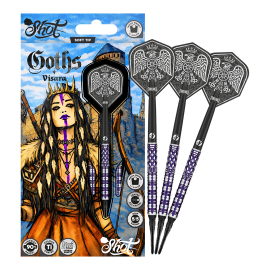 Shot Goths Visara Soft Darts - 20g Shot Goths Visara Soft Darts - 20g
