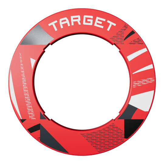 Dartbordomlijsting met inkepingen en patroon van Target Dartbordomlijsting met inkepingen en patroon van Target