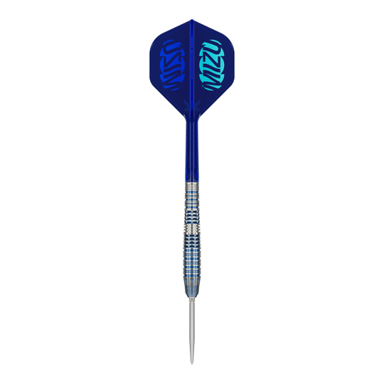 Target Japan Mizu Series 03 Swiss Point stalen dartpijlen Das Bild zeigt die Target Japan Mizu Series 03 Swiss Point Steeldarts. Diese Darts sind für professionelle Dartspieler geeignet.