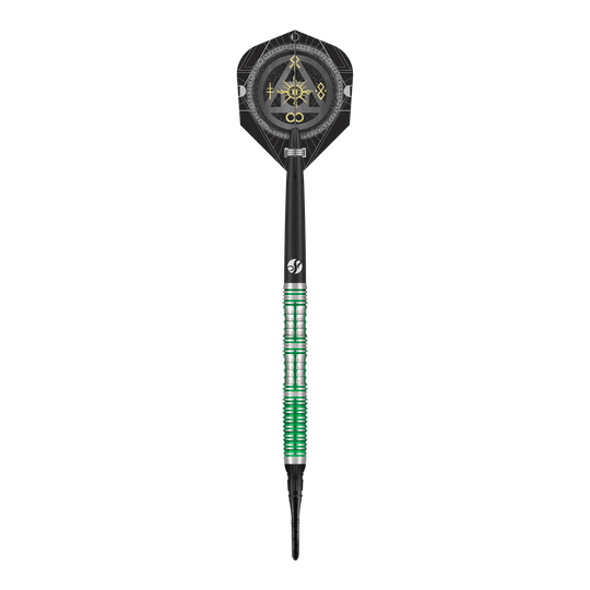 Hier sieht man die Vorderansicht der Shot Alchemy Mythril Softdarts - 20g. Das Produkt ist detailliert abgebildet.