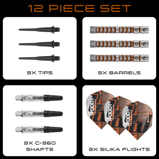 Harrow's Luke Woodhouse Series 3 Zachte Darts - 18g Harrows Luke Woodhouse Series 3 Softdarts - 18g abgebildet. Das Bild zeigt die Details dieses Softdart-Produkts.