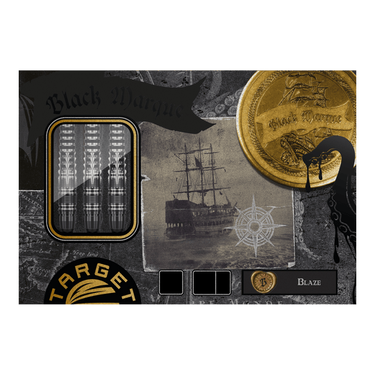 Target Black Marque Blaze Soft Darts - 18 g Dies ist ein Bild der Target Black Marque Blaze Softdarts - 18g. Die Softdarts bieten eine hochwertige Verarbeitung.
