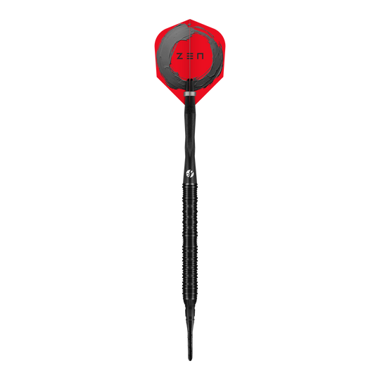 Shot ZEN Rechte Zachte Dartpijlen - 20 g Das Bild zeigt die Shot ZEN Straight Softdarts mit einem Gewicht von 20g. Die Darts sind für das Softdartspiel geeignet.