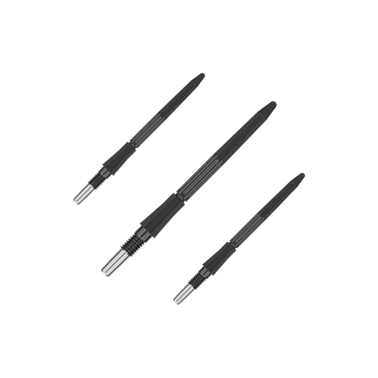 Target Elysian Archetype 43 Swiss Point stalen dartpijlpunten - zwart Dieses Bild zeigt schwarze Dartspitzen, 30 mm lang, von Target Elysian Archetype 43 SwissPoint. Die Spitzen sind einzeln abgebildet.
