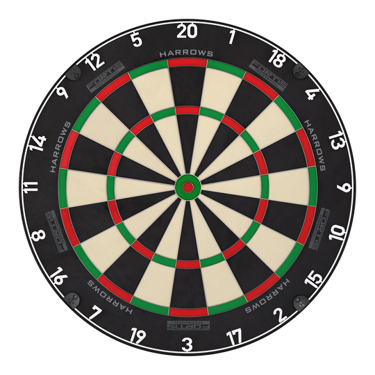 Harrows Fortis stalen dartbord Hier sieht man das Produkt Harrows Fortis Steeldartboard. Es bietet eine erstklassige Spielfläche für Dartfans.