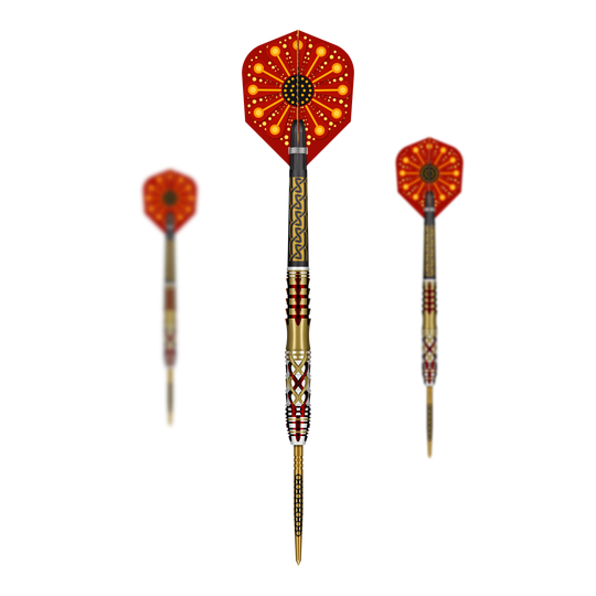 Shot Goths Alaric Turbo Point stalen dartpijlen - 23 g Gezeigt werden Shot Goths Alaric Turbo Point Steeldarts im 23g Set. Das Set bietet hochwertige Steeldarts für anspruchsvolle Dartspieler.