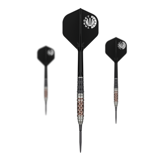 Target Japan Charis GEN6 Swiss Point stalen dartpijlen - 23 g Dieses Bild präsentiert das Set der Target Japan Charis GEN6 Swiss Point Steeldarts - 23g. Es zeigt alle enthaltenen Darts in einer Übersicht.