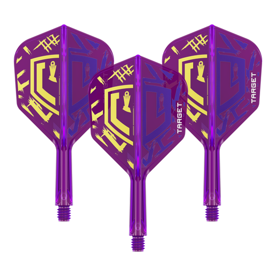 Target K-Flex Luke Littler Wereldkampioen 2025 No6 Vluchten Abgebildet ist ein Set Target K-Flex Luke Littler World Champion 2025 Flights in Größe No6, 19mm. Die Flights sind Zubehör für Dartpfeile.