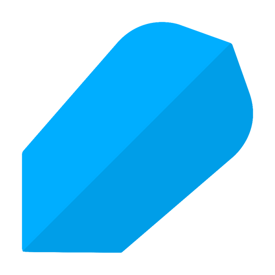 Poly-Plain Slim Flights Blauw Dies ist ein blauer Poly-Plain Slim Flight. Der Flight ist für Dartpfeile und hat eine schlanke Form.