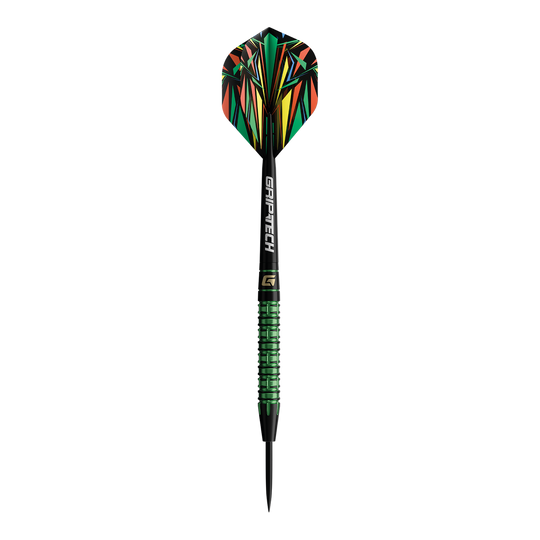 GOAT Athlete groene wolfraamstalen dartpijlen Abgebildet sind die GOAT Athlete Green Tungsten Steeldarts. Die Darts bestehen aus grünem Wolfram und sind für professionelle Spieler geeignet.