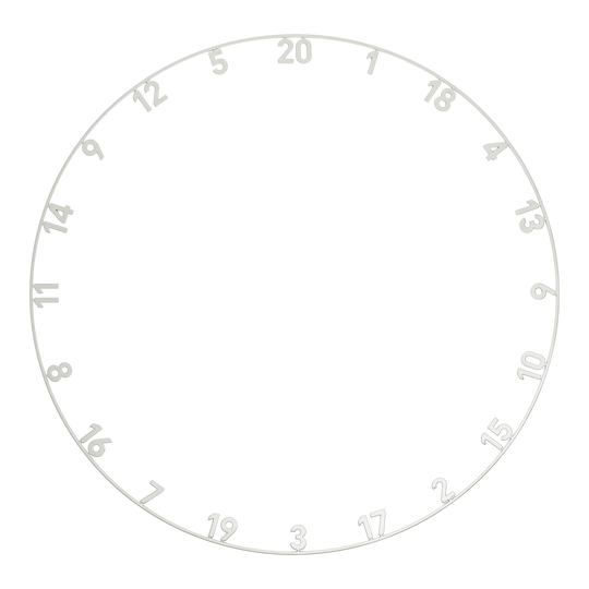 Precise 180 Endorphine Steel Dartbord met genummerde ring - Gunmetal Zu sehen ist das Precise 180 Endorphine Steeldartboard mit Nummernring in der Farbe Gunmetal. Das Board bietet eine robuste und moderne Spielfläche.