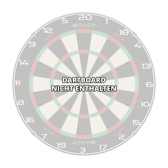 Bullet Dartboard Nummerring Bild mit dem Dateinamen BT1000100_Bullet_Dartboard_Zahlenring_Wei_3. Wahrscheinlich ist darauf ein weiterer weißer Zahlenring für ein Dartboard zu sehen.