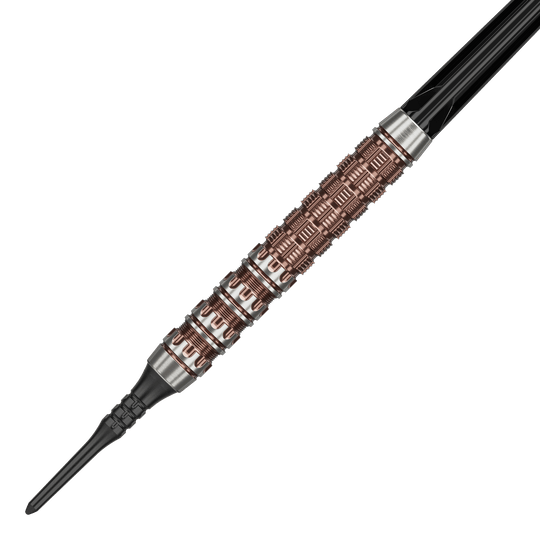 Target Japan Prime Series George Nishitani Raptor GEN6 Soft Darts - 19,5 g Zu sehen sind die Target Japan Prime Series George Nishitani Raptor GEN6 Softdarts mit einem Gewicht von 21,5g. Die Softdarts werden aus einer anderen Perspektive dargestellt.