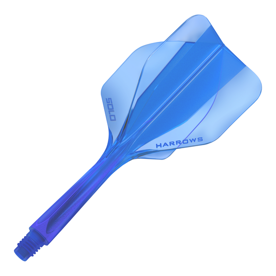 Harrows Solo No2 Flight-Shaft-System - Blau Harrows Solo No2 Flight-Shaft-System in Blau. Gezeigt ist die spezielle Form und Farbe.