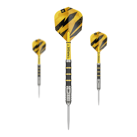 Target Buzz 02 Swiss Points stalen dartpijlen Hier sind die Target Buzz 02 Swiss Points Steeldarts zu sehen. Das Produkt zeichnet sich durch hochwertige Verarbeitung aus.