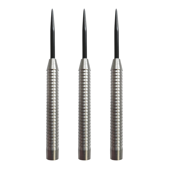 McDart Shark 3 stalen dartpijlen - 18 g Hier sieht man die McDart Shark 3 Steeldart-Barrels mit 18g Gewicht als Set. Die Steeldart-Barrels zeichnen sich durch eine anspruchsvolle Struktur aus.