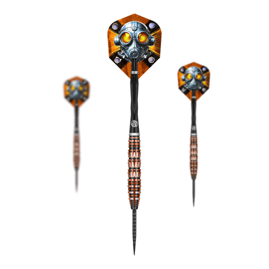 Shot Badlands Rustin Steel Darts - 23g Dies ist ein Bild der Shot Badlands Rustin Steeldarts - 23g. Das Produkt ist als Set abgebildet.
