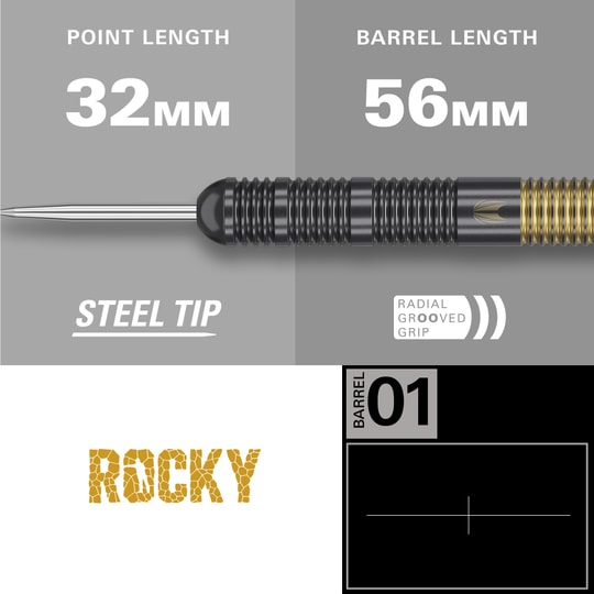 Target Josh Rock Messing Stalen Darten - 22g