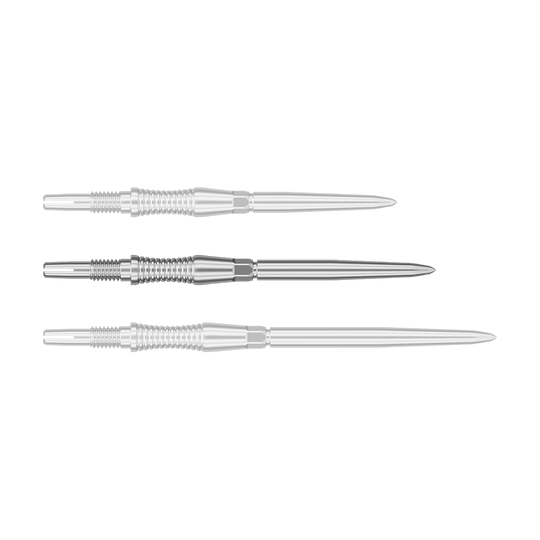 Target Swiss Point Dartpunten Signature RST - Zilver Das Foto zeigt ein Produkt mit dem Dateinamen 340301_Target_Swiss_Point_Dartspitzen_Signature_RST_Silber_35mm_1. Dies sind wahrscheinlich silberne Dartspitzen mit einer Länge von 35 mm.