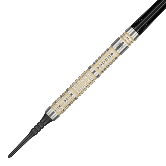 Target Dimitri Van Den Bergh 95K soft darts - 19g Zu sehen sind die Target Dimitri Van Den Bergh 95K Softdarts mit 19 Gramm Gewicht. Sie eignen sich ideal für ambitionierte Dartspieler.