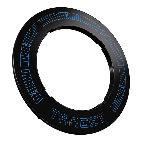 Target Corona Vision Dartboardomlijsting met inkepingen en verlichting Target Corona Vision Dartboardomlijsting met inkepingen en verlichting