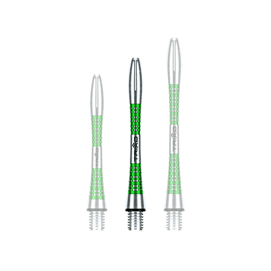 7013-403_Winmau_Triad_Aluminium_Shafts_Gr-n_41mm_1 Winmau Triad Aluminium Shafts im eleganten, langen Design. Die Schäfte sind parallel angeordnet.