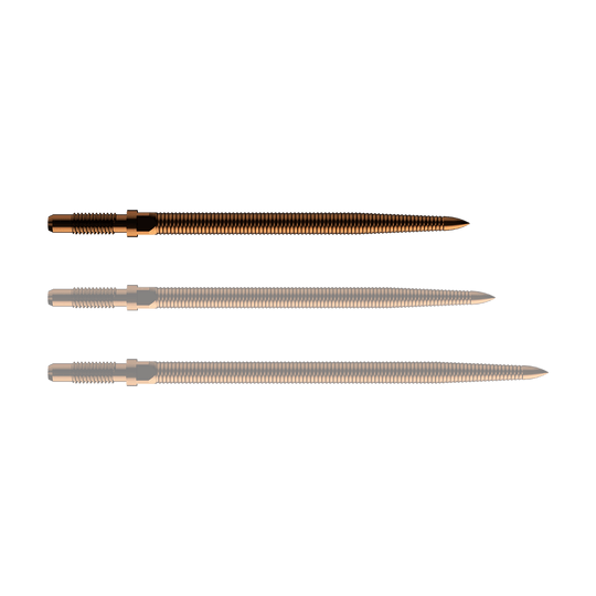 Bulls NL Convertible Point Dart Tips - Micro Grip - Brons Auf dem Bild ist eine Dartspitze abgebildet. Es handelt sich um BullsNL Convertible Point mit Micro Grip in Bronze und 32mm Länge.