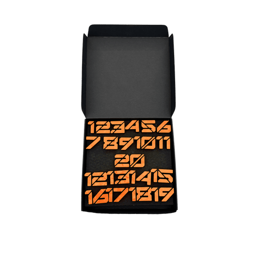 McDart Dartbord Nummerringen / Nummerring Cyber Das Bild hat den Dateinamen 'McDart Dartboard Steckzahlen Zahlenring Cyber orange 2'. Vermutlich ist darauf ein Zahlenring oder Steckzahlen in Orange für ein Dartboard zu sehen.